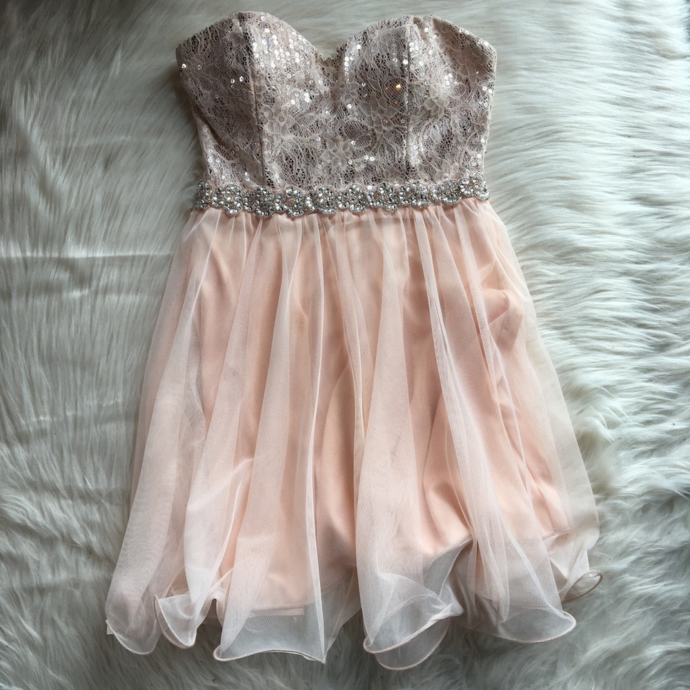 DEB sequin beaded homecoming party dress 5